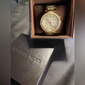 Michael Kors Rose Gold Watch Stainless Steel and Pavé Crystal